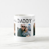 Moderne 3 Foto Collage First Fathers Day Koffiemok (Center)