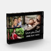 Moderne 3 foto-collage liefde je vader fotoblokken (Links)