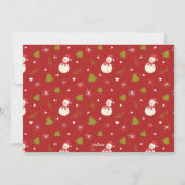 Moderne 3-foto collage schattige rode kerst feestdagenkaart (Achterkant)