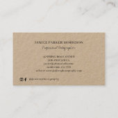 Moderne 3 foto collage trouwfotograaf kraft visitekaartje (Achterkant)