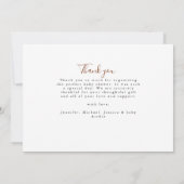 Moderne 3 foto Dank u Nieuwe Baby Geboorte Aankondiging (Achterkant)