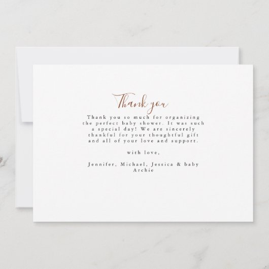 Moderne 3 foto Dank u Nieuwe Baby Geboorte Aankondiging (Achterkant)