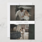 Moderne 3-foto Elopement bruiloft receptie Kaart (Voorkant)