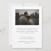 Moderne 3-foto Elopement bruiloft receptie Kaart (Achterkant)