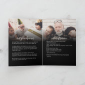 Moderne 3-foto handgeschreven script begrafenis/ge programma (Binnen)