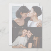 Moderne 3 foto LGBTQ Couples Douche Kaart (Achterkant)