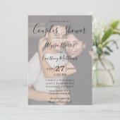 Moderne 3 foto LGBTQ Couples Douche Kaart (Staand voorkant)