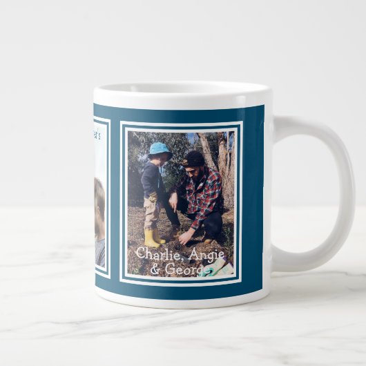 Moderne 3 Foto-liefde je papa Happy Vaderdag G Grote Koffiekop (Rechts)