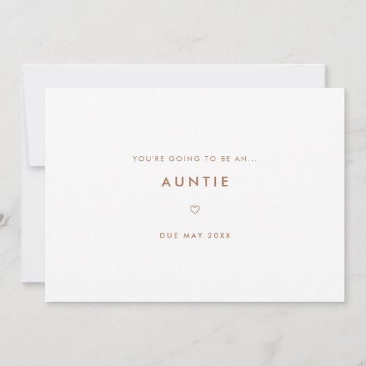 Moderne 3-foto Nieuwe tante / grootouders zwangers Aankondiging (Achterkant)