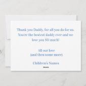 Moderne 3 Foto Persoonlijke Gelukkige Vaderdag Feestdagenkaart (Achterkant)