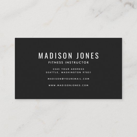 Moderne 3 foto persoonlijke trainer Fitness Visitekaartje (Achterkant)