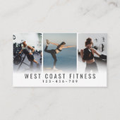 Moderne 3 foto persoonlijke trainer Fitness Visitekaartje (Voorkant)