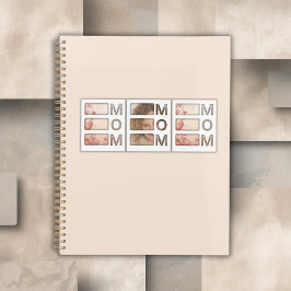 Moderne 3 foto-raster cadeau voor Moeders verjaard Planner