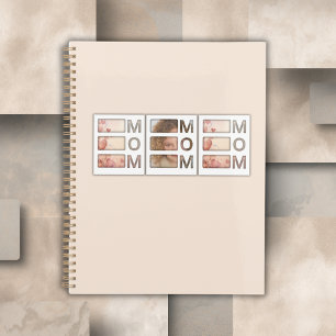Moderne 3 foto-raster cadeau voor Moeders verjaard Planner