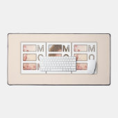 Moderne 3-foto-raster Moeder Verjaardag Aandenken Bureaumat (Keyboard & Muis)