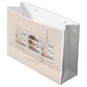 Moderne 3-Foto-raster Moeder Verjaardag Aandenken Groot Cadeauzakje (Voorkant Gekanteld)