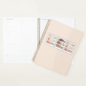 Moderne 3-Foto-raster Moeder Verjaardag Aandenken Planner (Display)