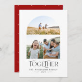 Moderne 3 foto-rode boog samen typografie (Voorkant / Achterkant)