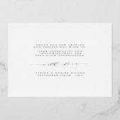 Moderne 3 Foto Roos Gold Foil Hartelijk dank Folie Uitnodiging (Achterkant)