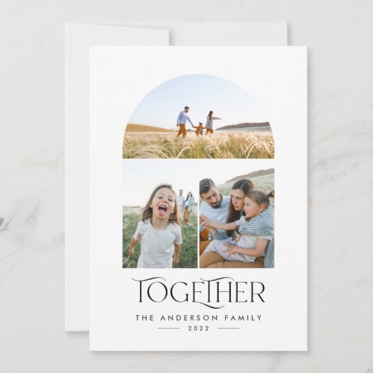 Moderne 3 fotoblauwe boeg samen typografie (Voorkant)