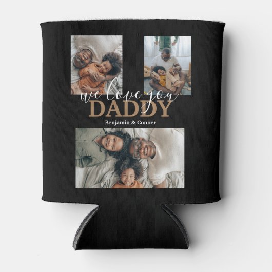 Moderne 3 fotocollage blikjeskoeler (Voorkant)