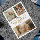 Moderne 3 fotocollage | Fijne Moederdag Feestdagenkaart