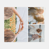 Moderne 3 fotocollage fleece deken (Voorkant (Horizontaal))