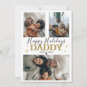 Moderne 3 fotocollage | Kerstmis Feestdagenkaart (Voorkant)