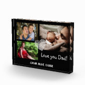 Moderne 3 fotocollage liefde je papa cadeau fotoblokken (Rechts)