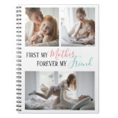 Moderne 3 fotocollage | Moeder | Dochter Notitieboek (Voorkant)