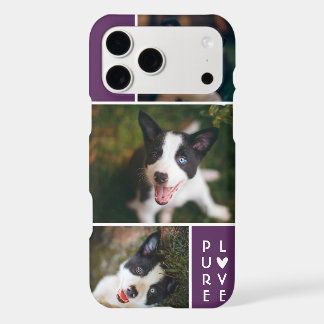 Moderne 3 fotocollage | Pure Love | Plum Paars