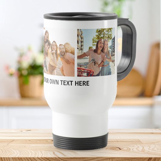 Moderne 3 fotocollage reisbeker