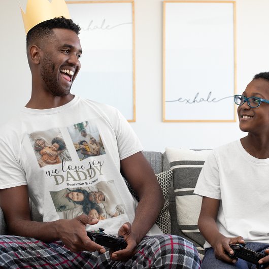 Moderne 3 fotocollage t-shirt