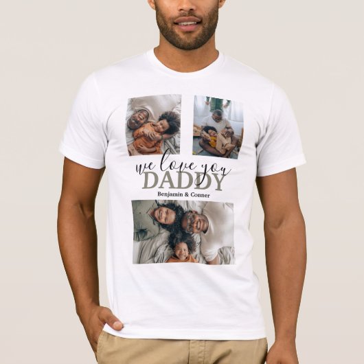 Moderne 3 fotocollage t-shirt (Voorkant)