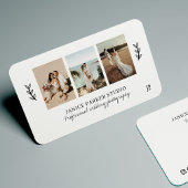 Moderne 3 fotocollage trouwfotograaf visitekaartje