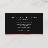 Moderne 3 Fotofotograaf Roos Gold Foil Business Visitekaartje (Achterkant)