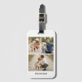 Moderne 3 fotogalerie bagagelabel (Voorkant (verticaal))