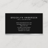 Moderne 3 Fotograaf Zwart Zilver Visitekaartje (Achterkant)