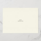 Moderne 3 fotografie Caps Ivory Roos Gold Folie Uitnodiging (Achterkant)