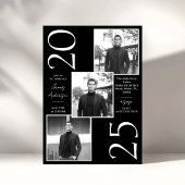 Moderne 3 foto's Afstudeerfeest Kaart