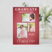 Moderne 3 foto's Collage Afstudeerder Textuur (Staand voorkant)