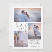 Moderne 3 Foto's doen dit op de datum Kaart (Voorkant)