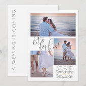 Moderne 3 Foto's doen dit op de datum Kaart (Voorkant / Achterkant)