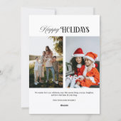 Moderne 3 foto's Kerstvakantie Kaart (Achterkant)