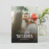 Moderne 3 foto's Kerstvakantie Kaart (Staand voorkant)