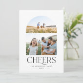 Moderne 3 foto's met elegante typografie kerst (Staand voorkant)