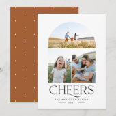 Moderne 3 foto's met elegante typografie kerst (Voorkant / Achterkant)