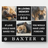 Moderne 3 Insta Foto Collage Herdenking Aandenken  Fotoplaat (Voorkant)