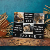 Moderne 3 Insta Foto Collage Herdenking Aandenken  Fotoplaat (Zijkant)