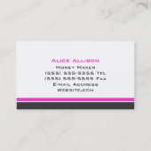 Moderne 3 kleurenmonogram E Visitekaartje (Achterkant)